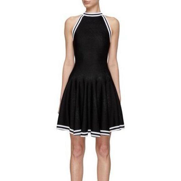 Balmain Pleated Knit Skater Minidress US 2 $2400 - Picture 1 of 12